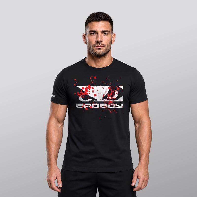 BAD BOY fight blood t-shirt - black